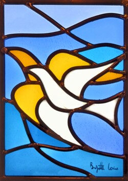 vitrail traditionnel,vitrail au plomb,Vitrail,Chartres,galerie du vitrail,vitraux,vente de vitraux en ligne, centre,eure et loir,eure et loire, cathédrale, Jacques Loire, Gabriel Loire, colombe, esprit saint