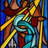 vitrail traditionnel,vitrail au plomb,Vitrail,Chartres,galerie du vitrail,vitraux,vente de vitraux en ligne, centre,eure et loir,eure et loire, cathédrale, Jacques Loire, Gabriel Loire, ange, annonciation, vierge
