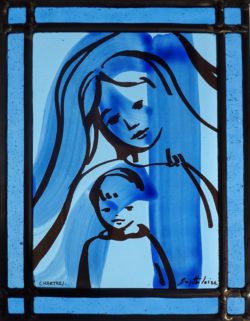 vitrail traditionnel,vitrail au plomb,Vitrail,Chartres,galerie du vitrail,vitraux,vente de vitraux en ligne, centre,eure et loir,eure et loire, cathédrale, vierge, Marie, vierge à l'enfant