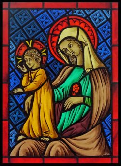 vitrail traditionnel,vitrail au plomb,Vitrail,Chartres,galerie du vitrail,vitraux,vente de vitraux en ligne, centre,eure et loir,eure et loire, cathédrale, Jacques Loire, Gabriel Loire, vierge, vierge à l'enfant, christ