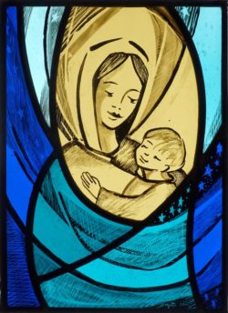 vitrail traditionnel,vitrail au plomb,Vitrail,Chartres,galerie du vitrail,vitraux,vente de vitraux en ligne, centre,eure et loir,eure et loire, cathédrale, Jacques Loire, Gabriel Loire, vierge, vierge à l'enfant, religion, foi