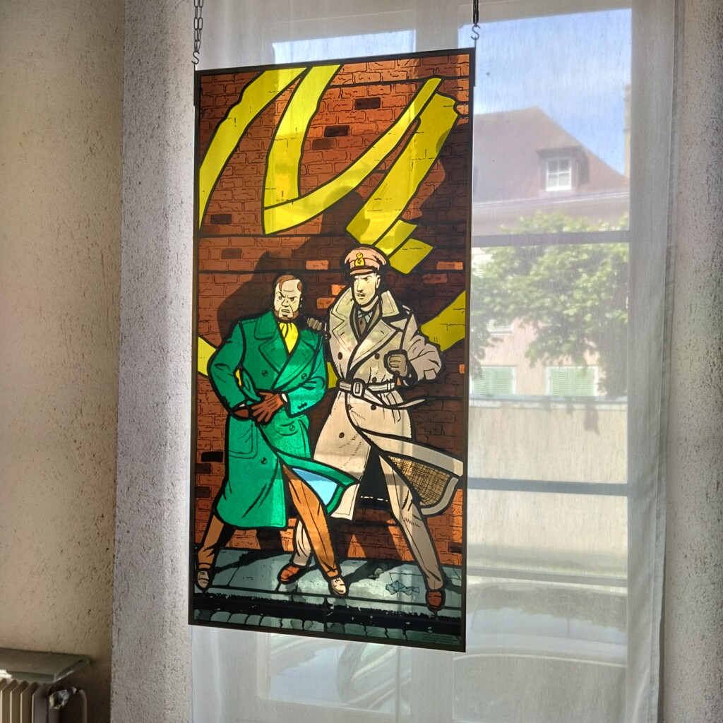 Exposition Les Héros de BD en vitrail, Blake & Mortimer