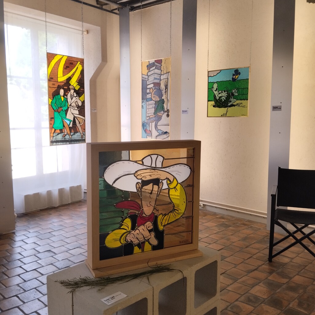 Exposition Les Héros de la BD en vitrail, Lucky Luke